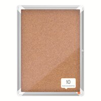 nobo Schaukasten Premium Plus silber 4x DIN A4 49,3 x 4,3 x 66,7 cm, 1 St.