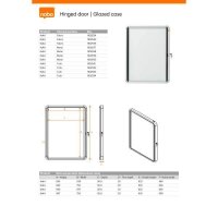 nobo Schaukasten Premium Plus silber 4x DIN A4 49,3 x 4,3 x 66,7 cm, 1 St.