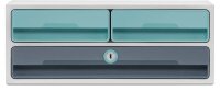 cep Schubladenbox MoovUp mit Schloss  mint, grau 1091212961, DIN A4 quer mit 3 Schubladen, 1 St.