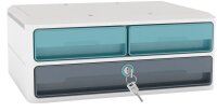 cep Schubladenbox MoovUp mit Schloss  mint, grau 1091212961, DIN A4 quer mit 3 Schubladen, 1 St.