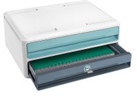cep Schubladenbox MoovUp mit Schloss  mint, grau 1091112961, DIN A4 quer mit 2 Schubladen, 1 St.