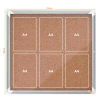 nobo Schaukasten Premium Plus silber 6x DIN A4 70,8 x 4,3...