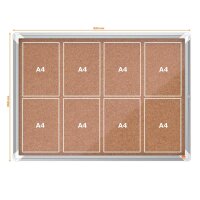nobo Schaukasten Premium Plus silber 8x DIN A4 92,3 x 4,3...