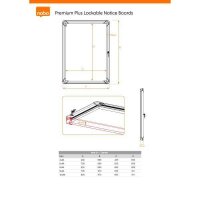 nobo Schaukasten Premium Plus silber 8x DIN A4 92,3 x 4,3 x 66,7 cm, 1 St.