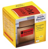 AVERY Zweckform Warnetiketten 7211 rot »Vorsicht zerbrechlich!« 100,0 x 50,0 mm, 1 Etiketten
