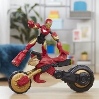 Hasbro Marvel F02445L0 Iron Man mit 2-in-1 Motorrad Spielfigur