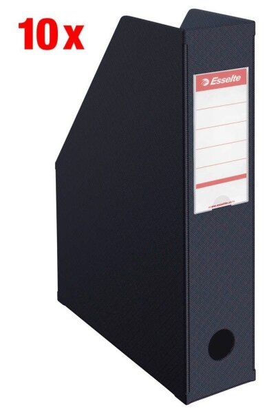 Esselte Stehsammler 56007 schwarz Kunststoff, DIN A4, 10 St.