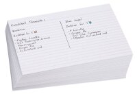 Karteikarten DIN A5 weiß liniert, 100 St.