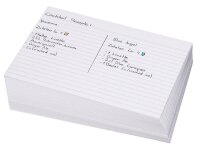 Karteikarten DIN A5 weiß liniert, 100 St.