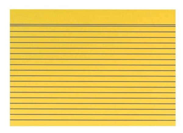 Karteikarten DIN A5 gelb liniert, 100 St.