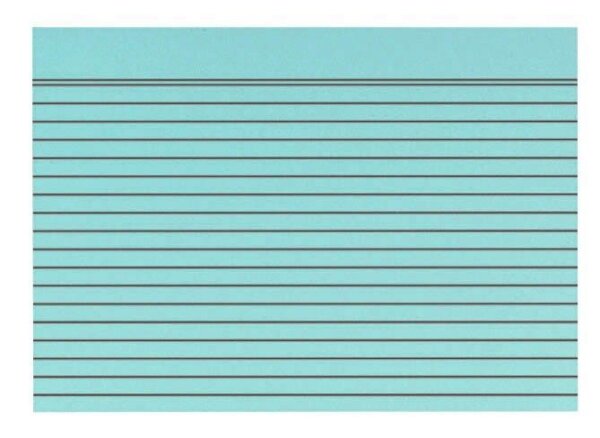 Karteikarten DIN A5 blau liniert, 100 St.