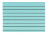Karteikarten DIN A5 blau liniert, 100 St.