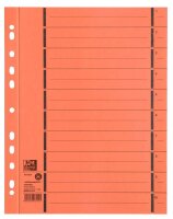 OXFORD Trennblätter DIN A4 1-10 orange, 250 g/qm,...
