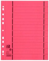 OXFORD Trennblätter DIN A4 1-10 rot, 250 g/qm, 100 St.