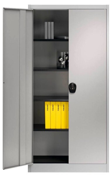 mauser Stahlschrank 790052A0 lichtgrau 4 Fachböden 95,0 x 42,0 x 195,0 cm, aufgebaut, 1 St.