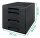 LEITZ Schubladenbox CUBE   schwarz/grau 53720095, DIN A4 mit 4 Schubladen, 1 St.