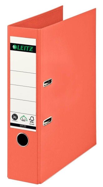 LEITZ 1007 Ordner hellrot Karton 8,0 cm DIN A4, 1 St.
