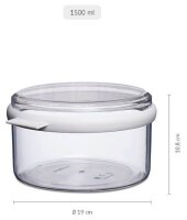 MEPAL Vorratsdose Stora 10,8 cm hoch weiß 1,5 l, 1 St.