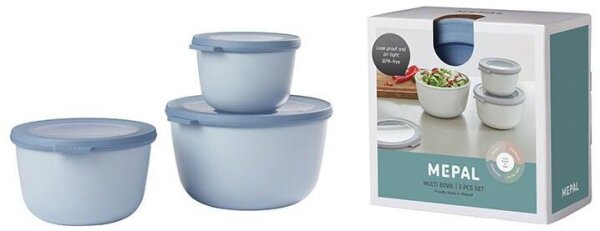 MEPAL Frischhaltedosen-Set Cirqula blau 0,5/1,0/2,0 l, 1 Set