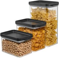 MEPAL Vorratsdosen-Set Omnia schwarz 0,7/1,1/2,0 l, 1 Set