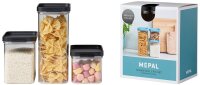 MEPAL Vorratsdosen-Set Omnia schwarz 0,7/1,1/2,0 l, 1 Set