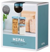 MEPAL Vorratsdosen-Set Omnia schwarz 0,7/1,1/2,0 l, 1 Set