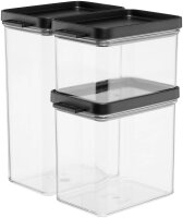 MEPAL Vorratsdosen-Set Omnia schwarz 0,7/1,1/2,0 l, 1 Set