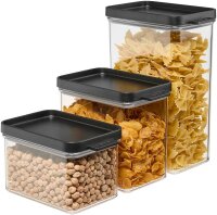 MEPAL Vorratsdosen-Set Omnia schwarz 0,7/1,1/2,0 l, 1 Set