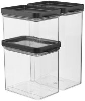 MEPAL Vorratsdosen-Set Omnia schwarz 0,7/1,1/2,0 l, 1 Set