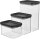 MEPAL Vorratsdosen-Set Omnia schwarz 0,7/1,1/2,0 l, 1 Set