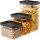 MEPAL Vorratsdosen-Set Omnia schwarz 0,7/1,1/2,0 l, 1 Set