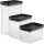 MEPAL Vorratsdosen-Set Omnia schwarz 0,7/1,1/2,0 l, 1 Set