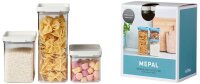 MEPAL Vorratsdosen-Set Omnia weiß 0,7/1,1/2,0 l, 1 Set