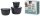MEPAL Frischhaltedosen-Set Cirqula schwarz 0,5/1,0/2,0 l, 1 Set