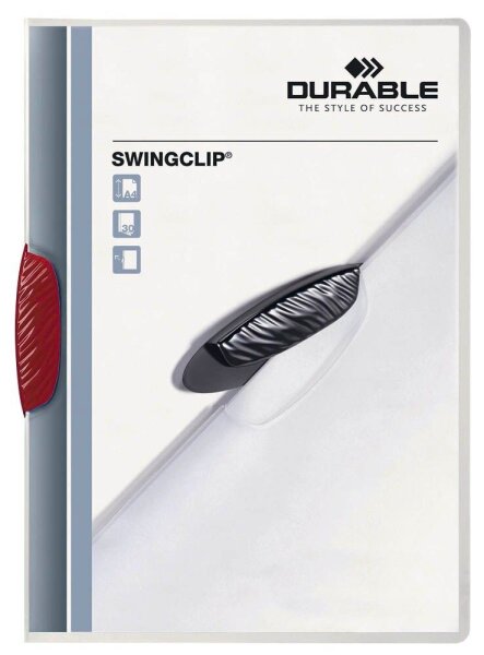 DURABLE Klemmhefter SWINGCLIP rot, 25 St.