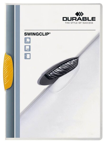 DURABLE Klemmhefter SWINGCLIP gelb, 25 St.