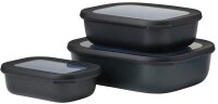 MEPAL Frischhaltedosen-Set Cirqula schwarz 0,5/1,0/2,0 l,...