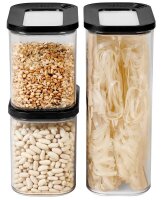 MEPAL Vorratsdosen-Set Modula schwarz 1,0/1,5/2,0 l, 1 Set
