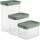 MEPAL Vorratsdosen-Set Omnia grün 0,7/1,1/2,0 l, 1 Set