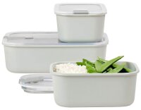 MEPAL Frischhaltedosen-Set EasyClip weiß 2x 0,7 l;...