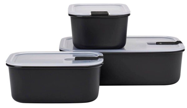 MEPAL Frischhaltedosen-Set EasyClip schwarz 2x 0,7 l und 1x 1,5 l, 1 Set  ( 106181041100 )