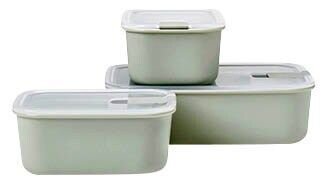 MEPAL Frischhaltedosen-Set EasyClip grün 2x 0,7 l und 1x 1,5 l, 1 Set