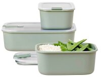 MEPAL Frischhaltedosen-Set EasyClip grün 2x 0,7 l...