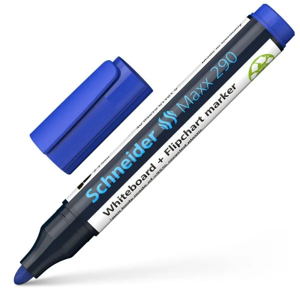 Schneider Maxx 290 Whiteboard- und Flipchart-Marker blau...
