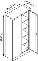 Gürkan Stahlschrank 109705 weiß 4...