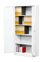 Gürkan Stahlschrank 109705 weiß 4 Fachböden 92,0 x 42,0 x 195,0 cm, aufgebaut, 1 St.