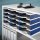 styro Sortierstation Styrodoc grau/blau mit 12 Fächern