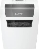 LEITZ IQ Home Aktenvernichter mit Partikelschnitt P-4, 4 x 28 mm, bis 6 Blatt, weiß