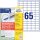 AVERY Zweckform Etiketten weiß 38,0 x 21,2 mm, 65 Blatt