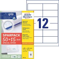AVERY Zweckform Etiketten weiß 97,0 x 42,3 mm, 65...